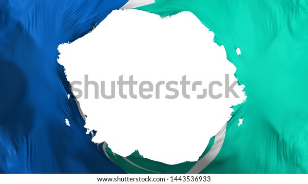 Broken Ottawa, capital of Canada flag, white\
background, 3d\
rendering