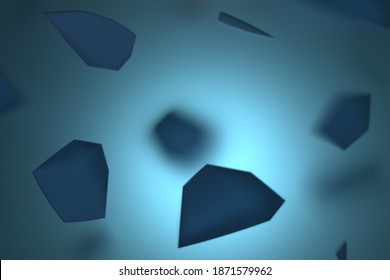 The Broken Pieces Of The Crystal Ball, 3d Rendering. Computer Digital Drawing.