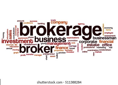 Brokerage Word Cloud Concept