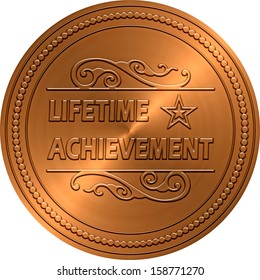 Bronze Embossed Lifetime Achievement Medal