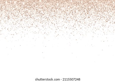 Bronze Glitter Particles On White Background. Raster Version