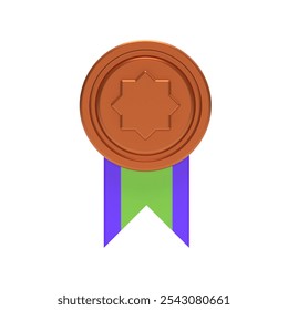 Bronze medal, 3D icon, third place, competition, achievement, recognition, success, minimalist design, digital resource, award illustration, sports icon, trophy, effort, improvement - Powered by Shutterstock