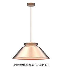 Bronze Pendant Lamp Isolated On White