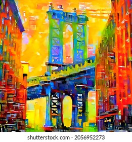 246 Brooklyn bridge watercolor Images, Stock Photos & Vectors ...