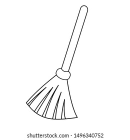 Broom Outline Icon Besom Stick Simple Stock Illustration 1496340752 ...