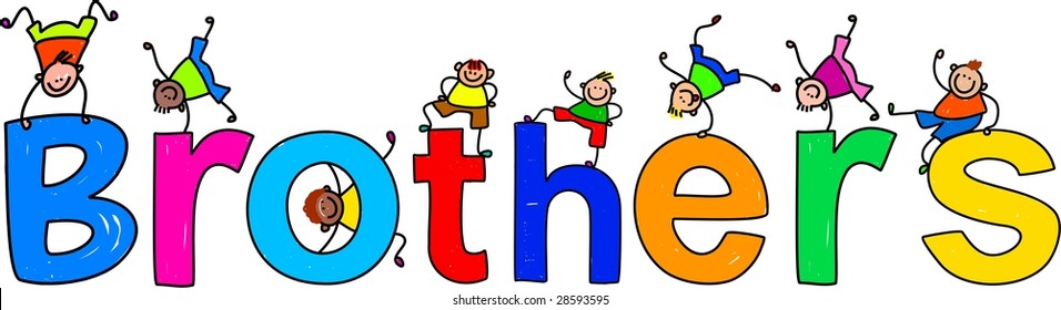 Cute Cartoon Montage Featuring Little Boys Stock Illustration 106447406 ...