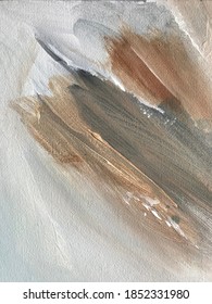 Brown Abstract Acrylic Painting Art
