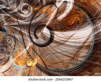 brown abstract fractal background 3d rendering