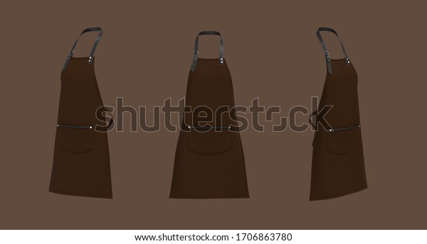 Download Brown Apron Leather Strap Apron Mockup Stock Illustration 1706863780