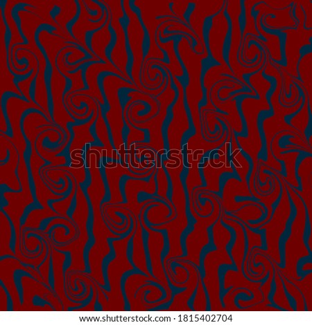 brown and blue abstract background, waves pattern, seamless, for interior, decoration and wallpaper