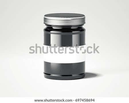 Brown bottle with silver cap and blank space for advertising. 3d rendering