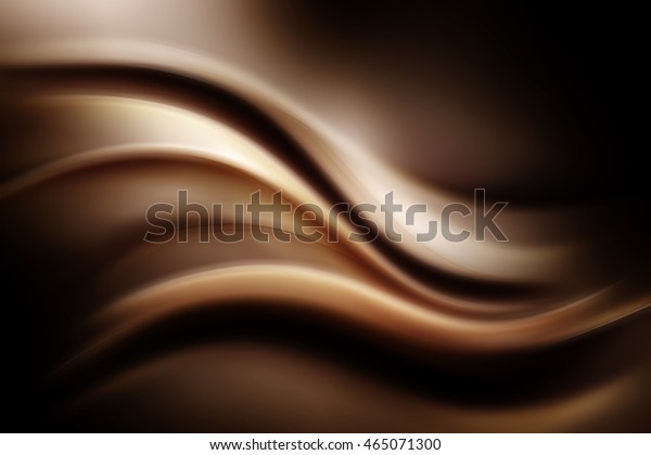 Brown chocolate modern bright waves art. Blurred pattern effect background. Abstract creative graphic template. Decorative business style.