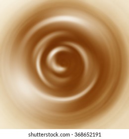 Brown Coffee Background Abstract Swirl Design, White Chocolate Or Milk And Coffee Background