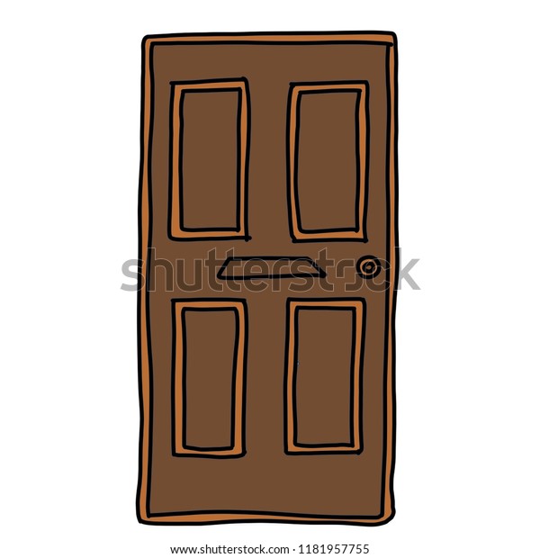 Brown Front Door Interiors Stock Image