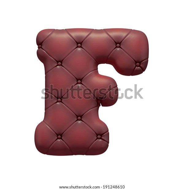 Brown Leather Font F Letter Isolated Stock Illustration 191248610