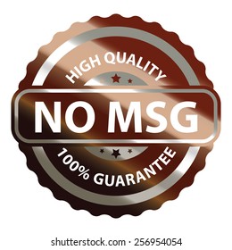 Brown Metallic No Msg High Quality 100% Guarantee Sticker, Sign, Badge, Icon, Label Isolated On White