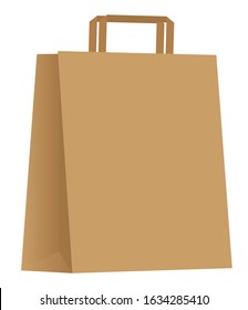 Brown Paper Bag Isolated On White Background