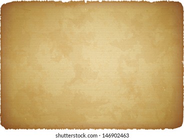 Brown Scratched Rugged Cardboard With Torn Edges