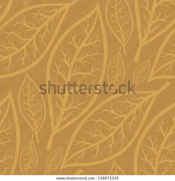 Brown Seamless Background Abstract Leaves Stock Illustration 138872339