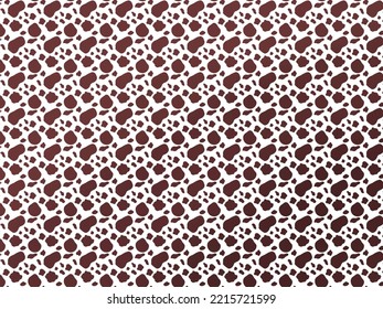 Brown spots seamless pattern on white background