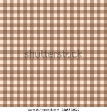 Brown and tan gingham seamless pattern, featuring small, evenly spaced checks. Excellent for earth-tone backdrops, rustic home decor, textile prints, and digital scrapbook papers.