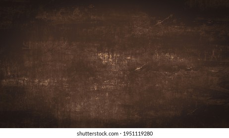 Brown Texture Of Scratches, Chips, Scuffs, Dirt On Old Aged Surface . Old Film Effect Overlays For Space Or Text. Stock Illustration.