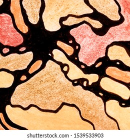 Brown Weather Forecast Map. Fire Color Neuron Anatomy Imitation. Brownish Magic Spell Concept. Carrot Virus Or Bacteria Cells. Fantasy Topography Art. Chocolate Topographic Map Contour.