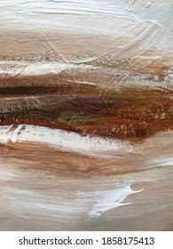 Brown And White Abstract Painting