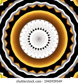 Brown And White Spiraling Kaleidoscope Portrait 