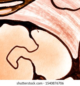 Brownish Weather Forecast Map. Orange Neurographic Lines. Cinnamon Virus Or Bacteria Cells. Pumpkin Neuron Anatomy Imitation. Magic World Map Contour. Chocolate Topographic Map Contour.