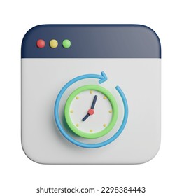 Browser Internet History 3D Rendering Illustration