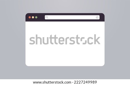 Browser mockup screen and browser windows for internet ui flat illustration.	
