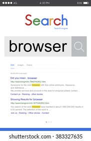 Browser Search Engine Browsing Web Page Technology Concept
