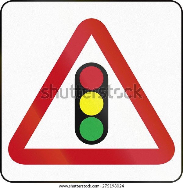 Bruneian Sign Warning About Traffic Lights Stock Illustration 275198024 ...