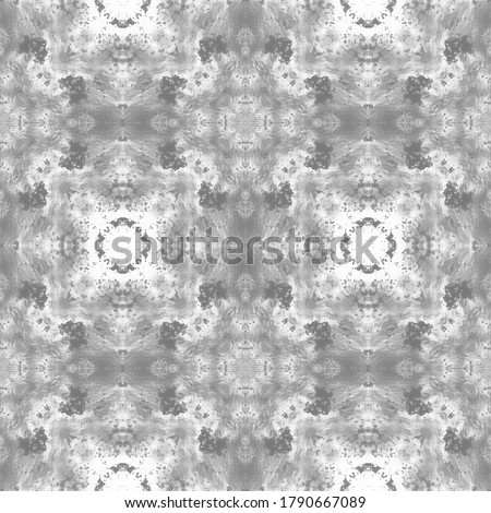 Brush Paint Pattern. Fabric Print. Spattered Paint. Boho Abstract Painting. Infinite Abstract Canvas. Shibori Organic Retro Style. Grey Bleached Ashen Nice Brush Paint Pattern.