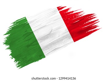 Brush Painted Italy Flag Hand Drawn Stock Illustration 1299414136 ...