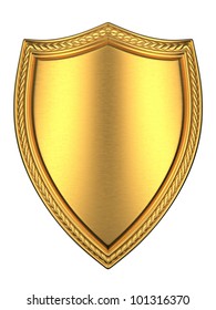 Brushed Gold Shield.