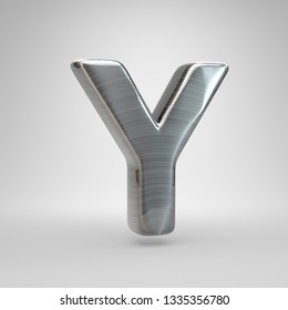 Brushed Metal Letter Y Uppercase 3d Stock Illustration 1335356780 ...