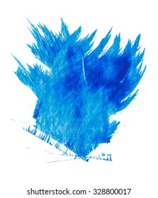 Brushstroke Blue Paint