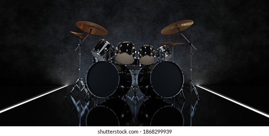 15,519 Drum Set On Black Background Images, Stock Photos & Vectors