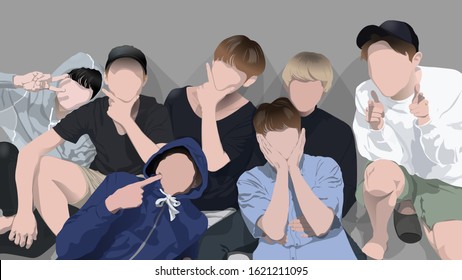 BTS Family Portrate Art Image