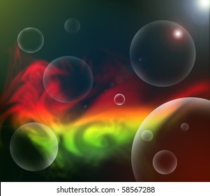 Bubble Blur and Swirl Background