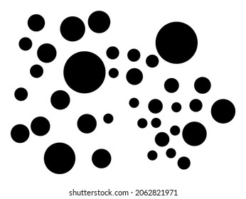 Bubble Cluster Icon With Flat Style. Isolated Raster Bubble Cluster Icon Image, Simple Style.