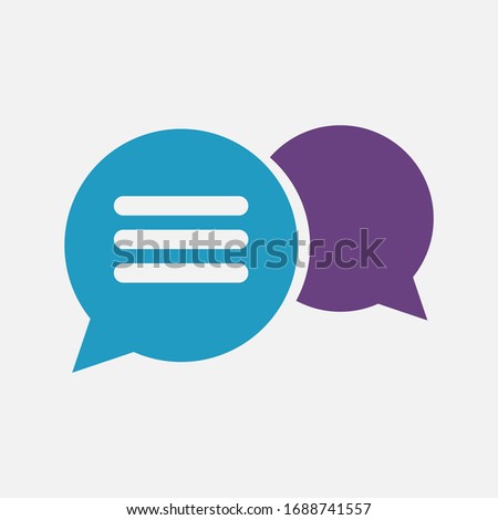 Bubble speech comunication icon. Logo design element. Design