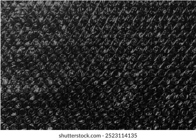 Bubble wrap effect on black. Black background with bubble wrap texture. Bubble wrap texture on black background.