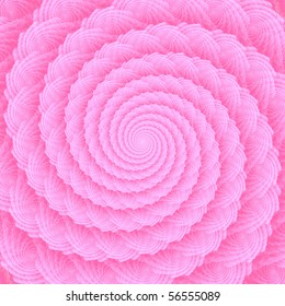 Bubblegum pink spiral fractal