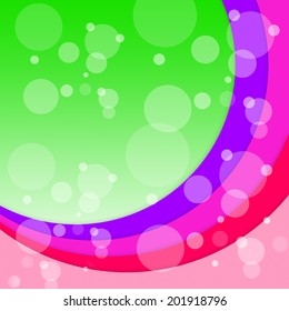 Bubbles Arcs Background Showing Circular Floating Circles 