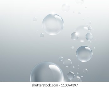 Realistic Water Bubbles Stock Vector (Royalty Free) 292804313 ...