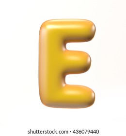 Bubbly 3d Font Letter E Stock Illustration