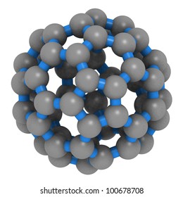 buckminsterfullerene (buckyball, C60) molecule, chemical structure